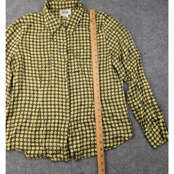 Bob Mackie Button Up Blosue Womens 14 Wearable Art Vintage 70s Geometric Retro - Picture 5 of 7